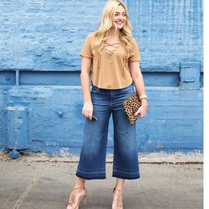 Liverpool Jeans Company- The Crop Wide Leg